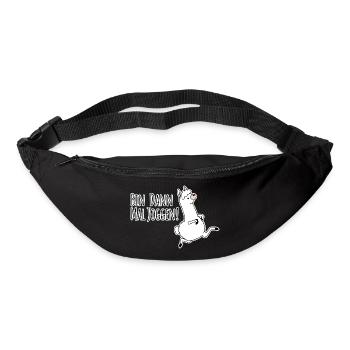 Bin dann mal joggen! Im Lama Style! Bis dann! - Gürteltasche - Schwarz - Vorne