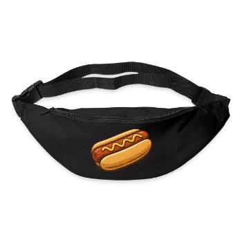 Hotdog Cartoon Illustration - Gürteltasche - Schwarz - Vorne