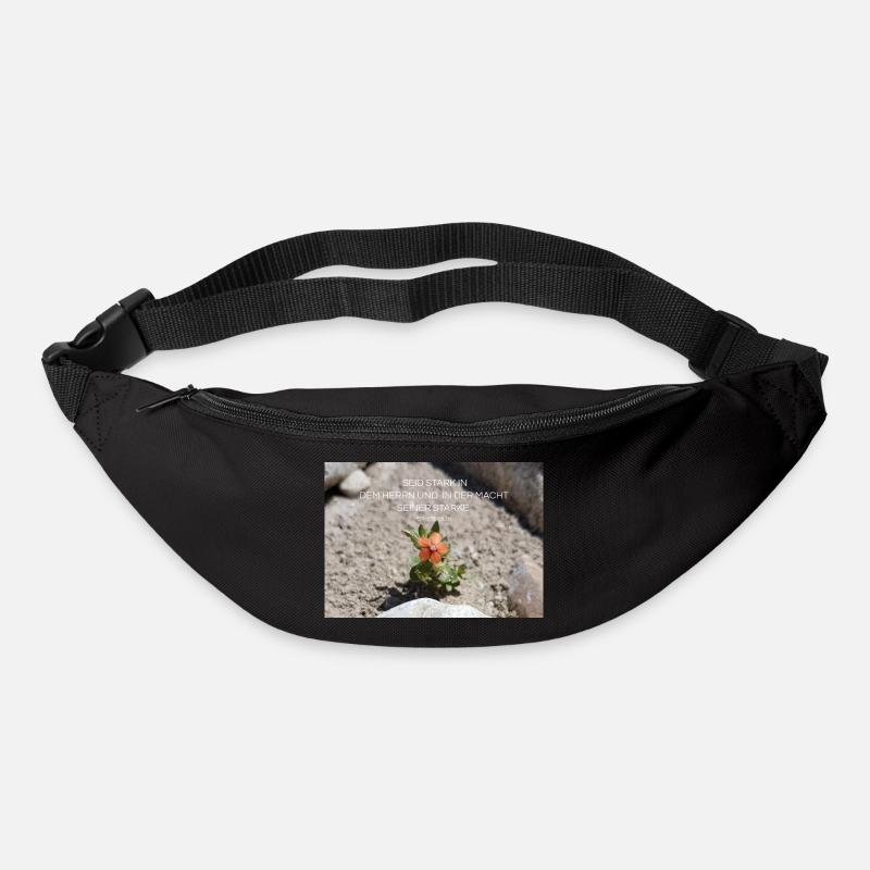 Kraft durch Glauben Blume der Stärke - Gürteltasche - Schwarz