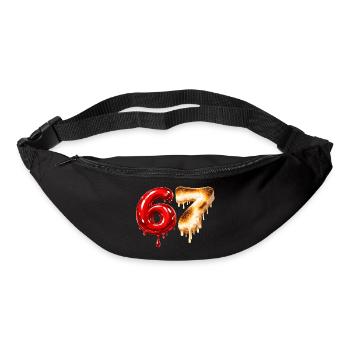67 - 6 7 - Six Seven Meme - Bum bag - black - Front
