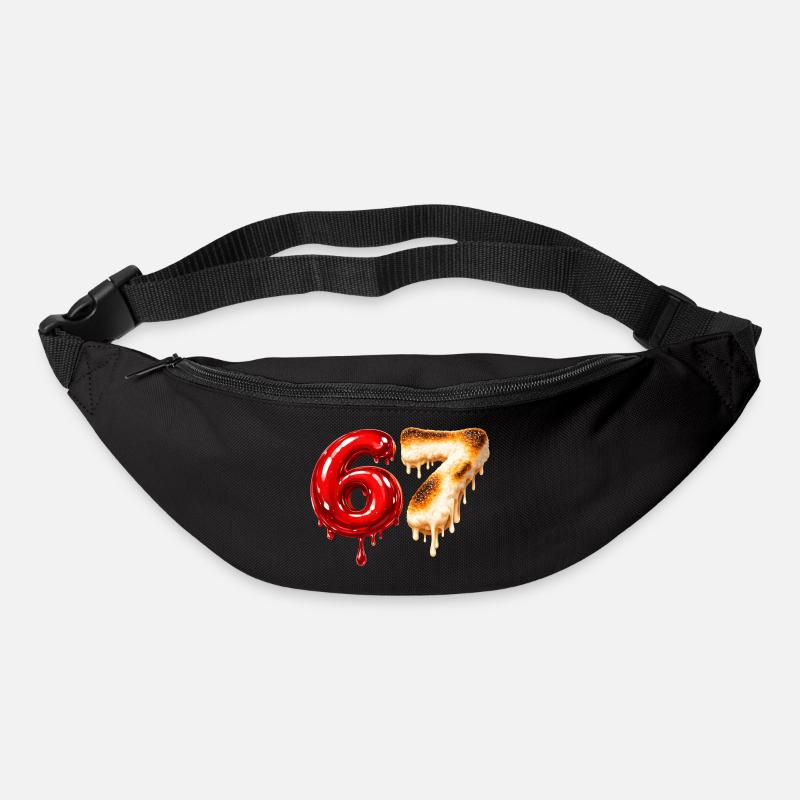 67 - 6 7 - Six Seven Meme  - Gürteltasche - Schwarz