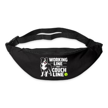 Ligne de travail au lieu de canapé | Border Collie - Sac banane - noir - Devant