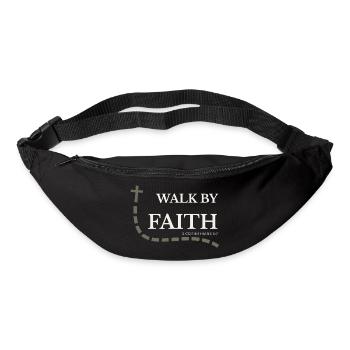 Walk by Faith | 2. Korinther 5,7 - Gürteltasche - Schwarz - Vorne