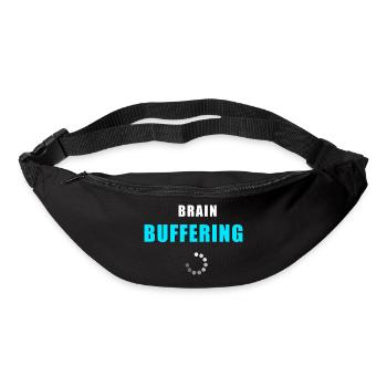 Brain Buffering Shirt - lustig Overthinking Shirt - Gürteltasche - Schwarz - Vorne