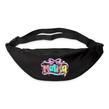 Mom Gift: Retro Mama Visual and Glitter - Bum bag - black - Front