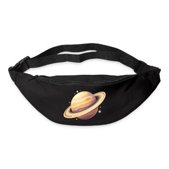 Saturn Farbplanet Illustration - Gürteltasche - Schwarz - Vorne