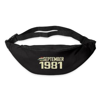 September 1981 Vintage Geschenkidee September 1981 - Gürteltasche - Schwarz - Vorne