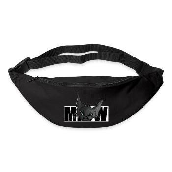 coole Katze, Comic, Katzenmotiv, Meow, T-Shirt - Gürteltasche - Schwarz - Vorne