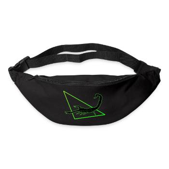 Scorpion en vert - Sac banane - noir - Devant