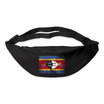 Swaziland Flag - Vintage Grunge - Sac banane - noir - Devant