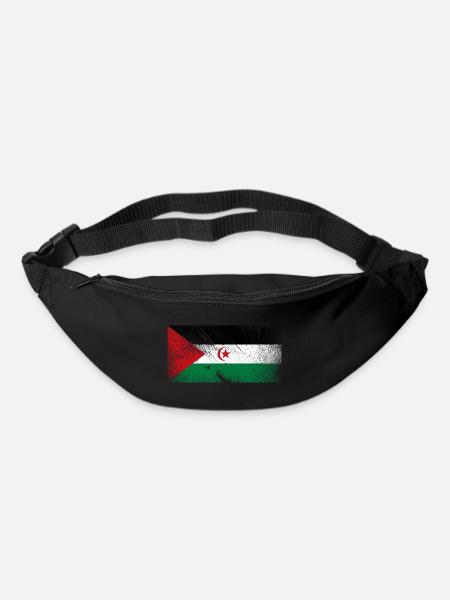 Western Sahara Flag - Vintage Grunge - Bum bag - black