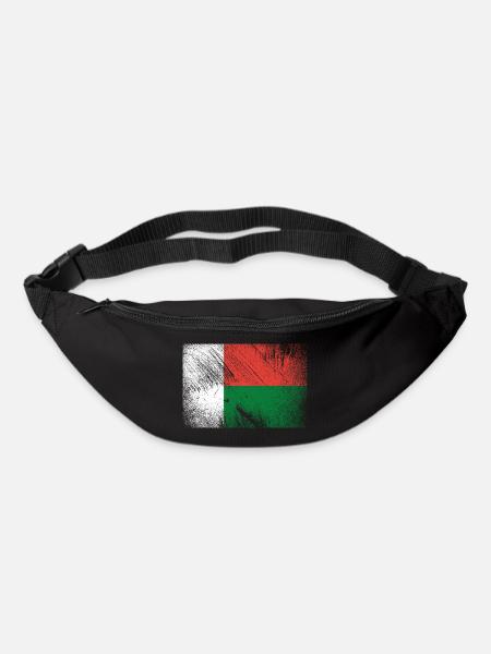 Madagascar Flag - Vintage Grunge - Bum bag - black