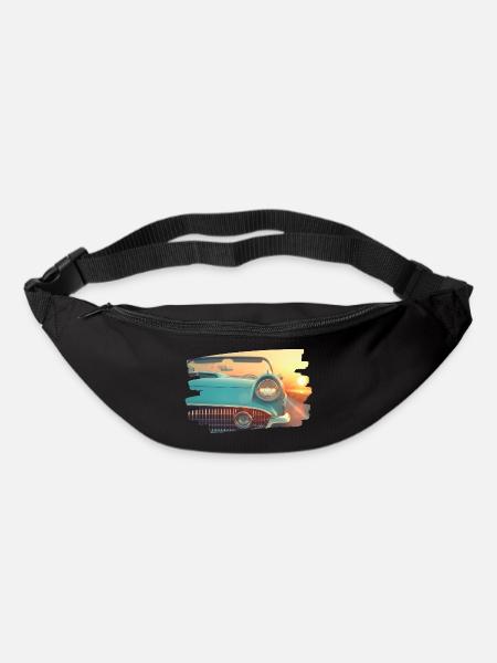 Türkiser Klassiker bei Sonnenuntergang - Gürteltasche - Schwarz
