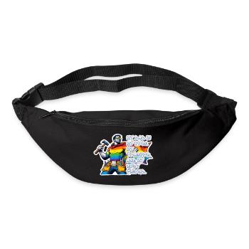 Dad – Superhero in the colors of the rainbow - Bum bag - black - Front