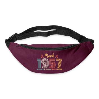 Mars 1957 anniversaire Mars 1957 rétro - Sac banane - bordeaux  - Devant