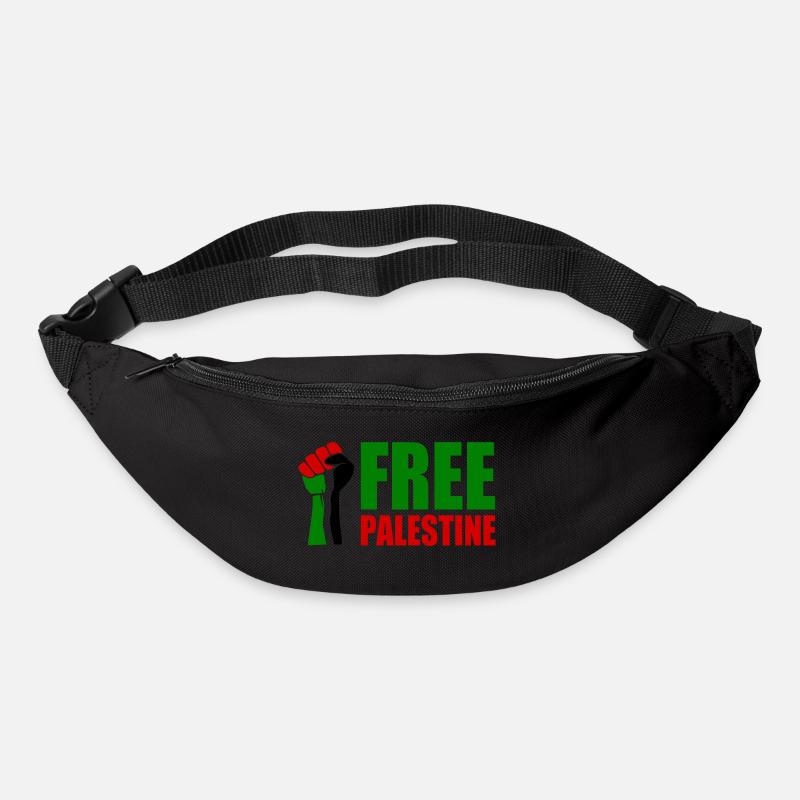 Free palestine - Sac banane - noir