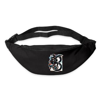 Skateboard Skater Design pour les garçons de 8 ans - Sac banane - noir - Devant