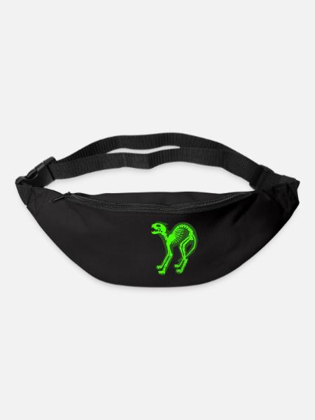 Chat squelette - Sac banane - noir