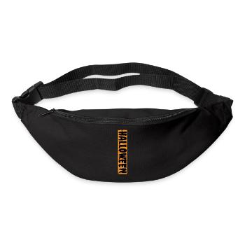 Halloween scary design with pumpkins and spiders - Bum bag - black - Front