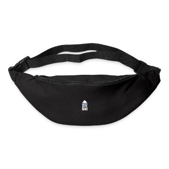né pour skier neige idée cadeau hiver - Sac banane - noir - Devant