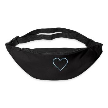Diamond heart blue contour - Bum bag - black - Front