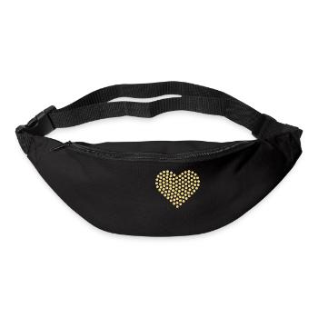 Diamond heart golden yellow - Bum bag - black - Front