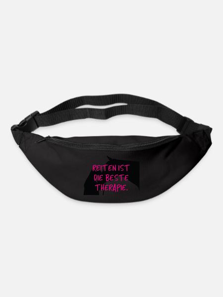 Pferd Pferde Reiten Reiterin Reitsport Geschenk - Gürteltasche - Schwarz