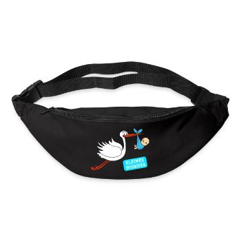 Kleines Wunder Junge Baby Babys Schwangerschaft - Gürteltasche - Schwarz - Vorne
