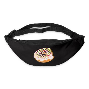 Donut Doughnut Lustiges Geschenk - Gürteltasche - Schwarz - Vorne