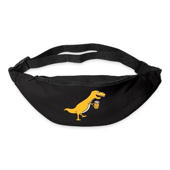 Funny Drunken T-Rex Dino - Sac banane - noir - Devant
