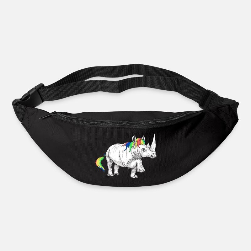 Nashorn Einhorn - Gürteltasche - Schwarz