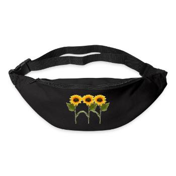 Drei Sonnenblumen - Gürteltasche - Schwarz - Vorne
