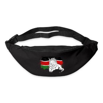 Lion - Kenya Flag - Löwe - Gürteltasche - Schwarz - Vorne