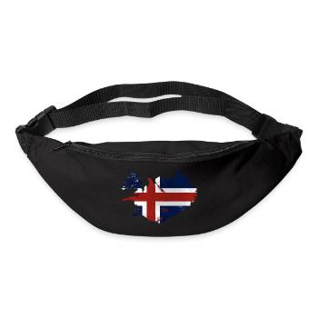Iceland Flag Map - Gürteltasche - Schwarz - Vorne