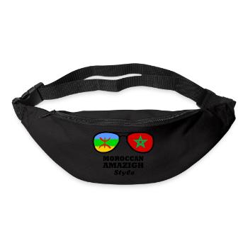 Marokko Amazigh Flagge - Brille - Gürteltasche - Schwarz - Vorne