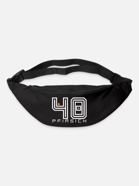 Pfirsich 40 Shirt Lustiger Geburtstag Spruch - Gürteltasche - Schwarz