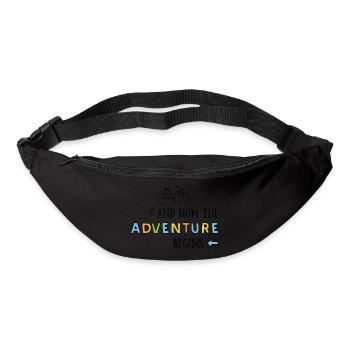 Funny sayings for cyclists - Bum bag - black - Front