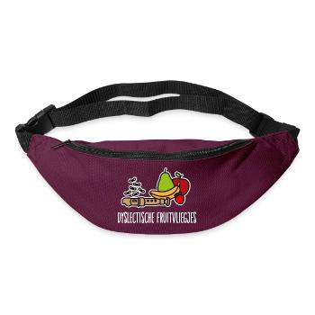 Dyslexic fruit flies dyslexia recorder - Bum bag - burgundy - Front