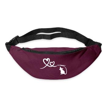 Rat with Brush Hearts Street Art - Bum bag - burgundy - Front