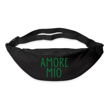 AMORE MIO idée cadeau citation italien mon amour - Sac banane - noir - Devant