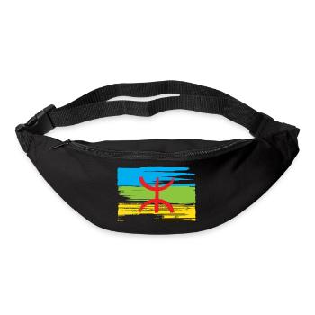 Drapeau Amazigh (Amazigh inside) - Sac banane - noir - Devant
