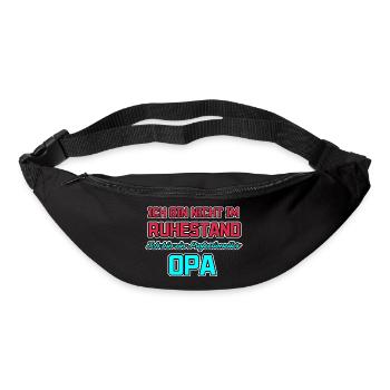 Statement Ruhestand Opa Senior Großvater - Gürteltasche - Schwarz - Vorne