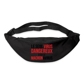 Macronavirus - Sac banane - noir - Devant