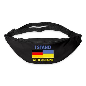ich stehe zur ukraine -drapeau deutschland - Gürteltasche - Schwarz - Vorne