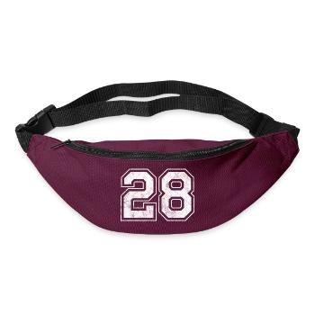 Numéro 28 - Sac banane - bordeaux  - Devant