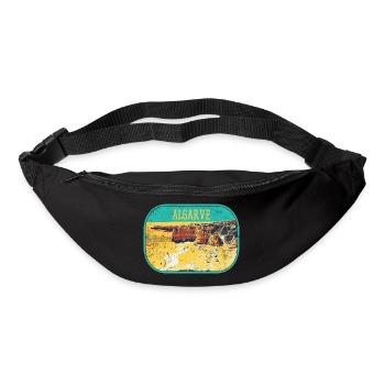 Retro badge, Algarve Portugal, beach summer sun - Bum bag - black - Front