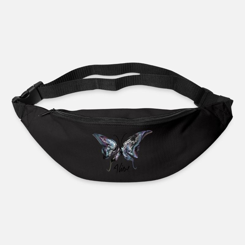 Lebendig / Schmetterling - Gürteltasche - Schwarz
