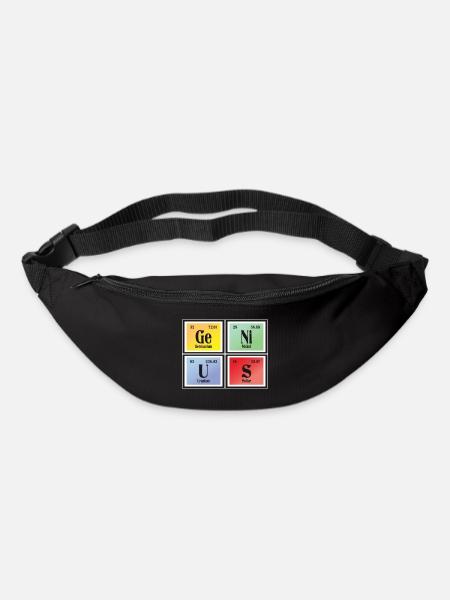 Génie | Tableau périodique des éléments - Sac banane - noir