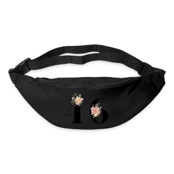 Blumen zum 46-jährigen Jubiläum (Geschenk von 46 Jahren) - Gürteltasche - Schwarz - Vorne