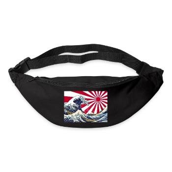 Land of the Rising Sun Japanese Hokusai Wave Art - Bum bag - black - Front